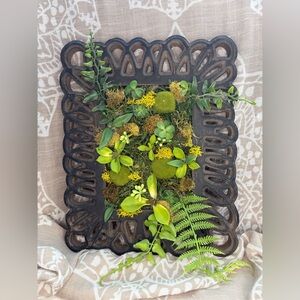 Hand painted Decorative Black Frame with Greenery